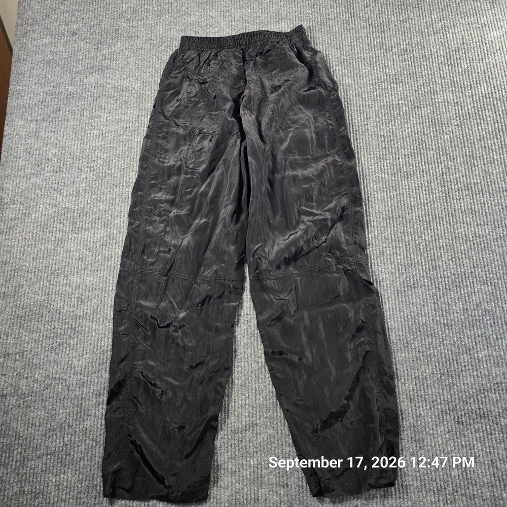 & Other Stories Stockholm Atelier Black Crinkle Track Pants Women US 6 Trousers